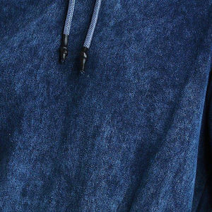 เสื้อฮู้ดแบบสวม Unisex ผ้าฝ้ายเฟรนช์ฟลีซ 100% ทรงโอเวอร์ไซส์ ลวดลายพิมพ์เรียบๆ สำหรับฤดูหนาว เสื้อกันหนาวผู้ชาย - Product Image 5