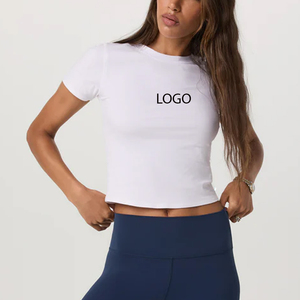 Camiseta elegante de color sólido para mujer, estilo minimalista informal, para compradores mayoristas, servicio OEM, diseño a precio económico. - Product Image 1