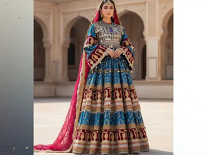 Robe longue en mousseline de soie pour filles, style ethnique afghan, broderie artisanale, manches longues, pour mariages, robe culturelle afghane Kuchi - Product Image 2