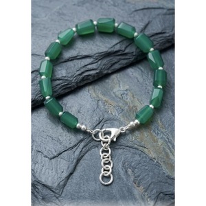 Handcrafted Green Onyx <b>Beaded</b> <b>Bracelet</b>-Natural Healing Crystal Wholesale - Product Image 2