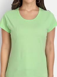 T-shirt femme en coton bio premium, uni, coupe slim, manches courtes, décontracté, basique, vente en gros, vêtements de mode - Product Image 2