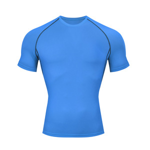 BD China Factory OEM Customized Logo Embroidery Quick Dry <b>Compression</b> Running GYM Fitness Slim Fit Sports Stretch <b>Men</b> T <b>Shirt</b> - Product Image 4