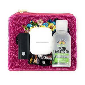 Bolso de mano tipo clutch con diseño de vaca, toro y corona floral, hecho a mano con cuentas, lentejuelas y cuentas de semilla, bordado, moderno, estilo western, para fiesta, con temática de animales de granja, natural - Product Image 2