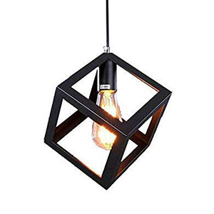 Lámpara Colgante de Metal de Calidad Superior para Exportación, Acabado Negro, Lámpara Decorativa de Techo, Tamaño Personalizado, Forma Cuadrada - Product Image 1