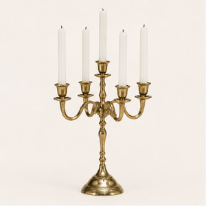 5 Arm Gold Metal Candelabra Centerpiece for Wedding <b>Table</b> Decoration Elegant <b>Tall</b> Aluminum Candlestick Holder Event Supplies - Product Image 1
