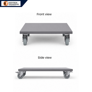 Heavy Duty Metal Flatbed <b>Platform</b> Dolly Cart Industrial for Warehouse Transport Equipment Powder Coated Finish Portable Moving - Product Image 2