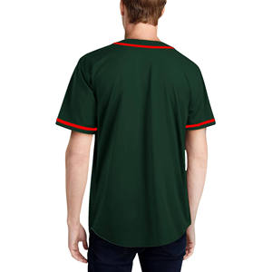 เสื้อเบสบอลโพลีเอสเตอร์ 100% ระบายอากาศได้ดี ออกแบบและโลโก้ตามสั่ง พิมพ์ลายแบบซับลิเมชั่นคุณภาพสูง แห้งเร็ว - Product Image 2