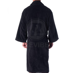 Peignoir en tissu éponge pour homme, élégant et confortable, 100% coton, respirant, manches longues, poches, qualité supérieure, vêtements de maison - Product Image 3