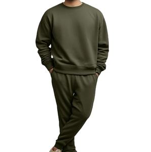 Meilleures ventes, survêtement en éponge française respirant de couleur unie pour hommes, personnalisé OEM, vente en gros de survêtements de jogging pour - Product Image 1