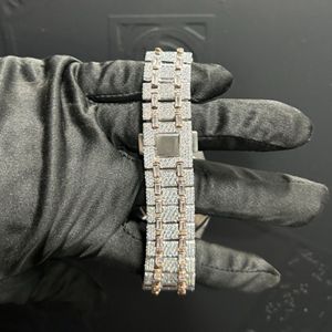 Montre tendance sertie de diamants de laboratoire incolores pour hommes, qualité supérieure, prix de gros - Product Image 5