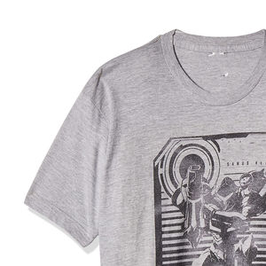 เสื้อยืดคอกลมพิมพ์ลายกราฟิกในเมือง สีดำ ไซส์พลัสสำหรับผู้ชาย ผลิตจากผ้าฝ้ายนำเข้า 100% พิมพ์ด้วยหมึก - Product Image 2