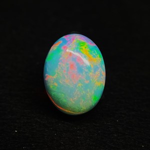 Opale de feu éthiopienne naturelle, cabochon ovale, pierre précieuse en vrac, opale de gros, bijoux pierre de naissance d'octobre - Product Image 1