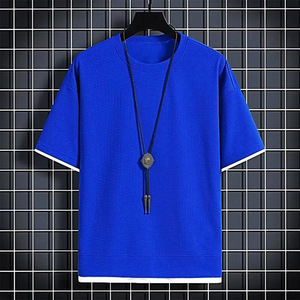 เสื้อยืดสีดำพรีเมียมขายส่ง คุณภาพสูง ผ้าฝ้าย 100% เสื้อยืดเรียบ แขนสั้น คอกลม เสื้อลำลอง เนื้อผ้านุ่ม ระบายอากาศได้ดี - Product Image 6