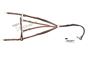 Conjunto de Brida y Cabestro de Cuero Premium para Caballos, con Pechopetral y Riendas Ajustables - Product Image 3