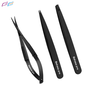 Pinzas Profesionales para Cejas Inclinadas y Puntiagudas, Juego de Herramientas de Acero Inoxidable con Tijeras de Resorte, Logotipo Personalizado por Bahasa Pro - Product Image 6