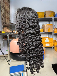 Big Sale Long Human Hair <b>Wigs</b> Natural Black Lace Front Remy Hair Full Head <b>Wig</b> HD Lace 200% Density Double Drawn - Product Image 5
