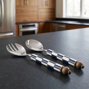 Ensemble de service à salade élégant : Cuillère et fourchette de table pour mariages, anniversaires, cadeaux de pendaison de crémaillère et collections de cadeaux de fêtes - Product Image 4