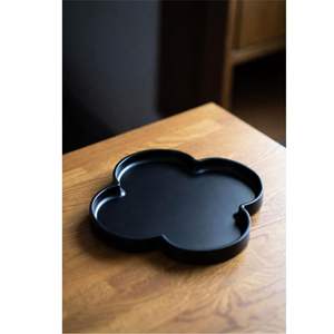 Bandeja Redonda Metálica de Lujo con Estampado de Tulipanes, Plato Decorativo Esmaltado Hecho a Mano para Mesa de Centro, Decoración de Bodas, Venta al por Mayor - Product Image 2