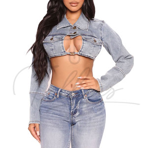 Top Corto de Mezclilla Personalizado para Mujer, Sexy, Veraniego, sin Mangas, Ajustado - Product Image 6