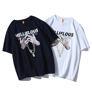 เสื้อยืดโอเวอร์ไซส์แขนสั้นผู้ชาย Melliflous คอกลม สไตล์สตรีท พิมพ์ลายสกรีน ผ้าเจอร์ซีย์คอตตอน 100% น้ำหนัก 220 กรัม - Product Image 1