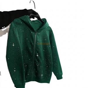Sweat-shirt à capuche pour homme avec strass, vente en gros, streetwear personnalisé, fabricant de vêtements, fournisseur de marques privées - Product Image 5