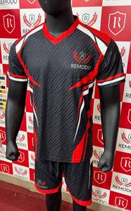 OEM/ODM Custom Sublimated Name/<b>Number</b> Team Soccer Jersey Short Set Breathable Quick Dry Plus Size Polyester Fabric Football - Product Image 3