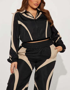 Conjunto de Chaqueta y Pantalones Cortavientos de Nylon 100% de Peso Medio de la Mejor Calidad para Mujer, con Logotipo Personalizado, Estilo Urbano, MOQ Bajo - Product Image 1