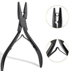 Pince à extensions de cheveux, outil de sertissage en métal pour l'installation et le retrait, poignée noire avec embouts de précision, kit d'extensions de cheveux - Product Image 3