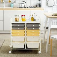 Bacs de rangement roulants à 12 tiroirs pour scrapbooking