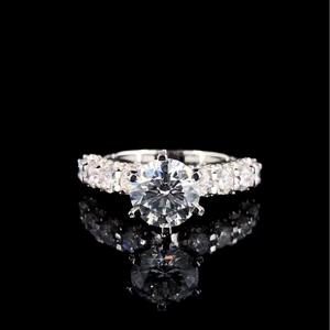 Anillo de promesa con diamantes incrustados para mujer, plata de ley, anillo de boda, compromiso, regalo para mujeres - Product Image 3