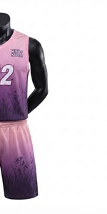 Maillot de basket sans manches pour femme, col rond, sur mesure, en Spandex/Nylon, respirant, imprimé par transfert thermique, dernier design - Product Image 5