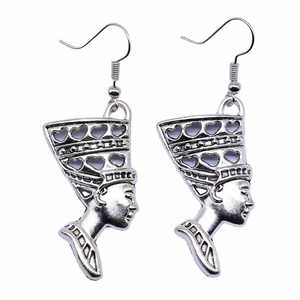 ต่างหูจี้เงินทิเบตอัลลอยด์สไตล์คริสเตียนวินเทจลายหน้าคนแบบพิเศษ - Product Image 3