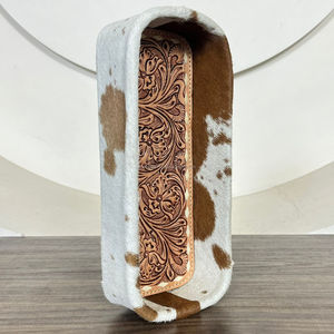 Nueva Bandeja Decorativa de Cuero Vacuno Hecha a Mano al por Mayor, Organizador de Almacenamiento Decorativo Estilo Occidental, Accesorio Rústico Hecho a Mano para el Hogar o Escritorio - Product Image 5