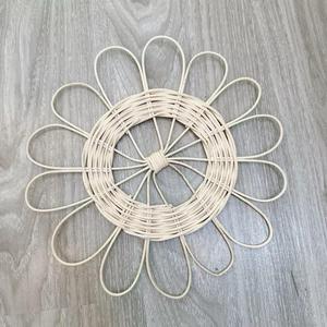 Luxury Scalloped <b>Rattan</b> Placemats Handmade Woven Wicker Charger Plates for Wedding Party <b>Dining</b> <b>Table</b> Decor - Product Image 6