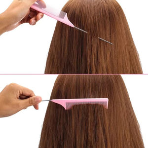 Peine de Acero Inoxidable Profesional de 1 Pieza con Punta Afilada para Peluquería, Estilismo y Cuidado del Cabello, Personalizable - Product Image 2