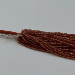Cuentas facetadas de zafiro natural de Songea AAA, color naranja rojizo, para la fabricación de joyería, precio al por mayor. - Product Image 3
