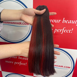 Extensión de tejido de cabello Remy vietnamita Super doble hueso dibujado recto listo para enviar sin cabello humano de color mezclado - Product Image 4