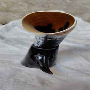 Taza de Vidrio Hecha a Mano con Cuerno de Búfalo, Gran Capacidad, Ecológica, Reutilizable, Apta para Lavavajillas, para Café, Té, Cerveza, Regalo de Lujo para Bar - Product Image 2