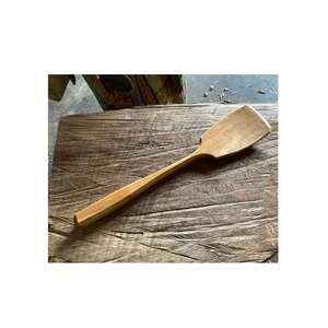 Espátula de madera natural con mango largo, cuchara plana para servir, utensilio de cocina - Product Image 1