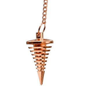 Pendentif Feng Shui en Cuivre Poli en Forme de Cône, Bobine Verticale Rigide, pour Guérison Énergétique, Divination, Art Écologique – Vente en Gros - Product Image 3