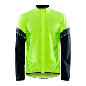 Men's Lime Green Windproof <b>Racer</b> <b>Jacket</b> With Black Color Blocking And Zipper Closure For Spring Outdoor Activities - Product Image 5