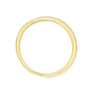 Yellow Gold Single <b>Round</b> Lab Grown Diamond <b>Brushed</b> Finish Mens Wedding Band - Product Image 3