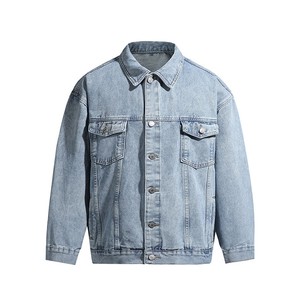 Chaqueta de Mezclilla Negra para Hombre, Algodón Grueso, Venta al Por Mayor de Fábrica para Tiendas de Ropa Casual - Product Image 1