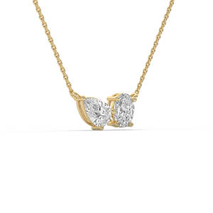 Pendentif en diamant ovale brillant de 2,00 carats cultivé en laboratoire, or 14 carats, léger, pour usage quotidien, bijoux pour femmes, certifié IGI - Product Image 4