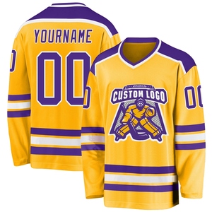 Wholesale Best Selling <b>Top</b> Quality Direct Industry Custom Black White-<b>Silver</b> Hockey Jersey - Product Image 6