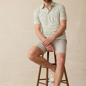 Polo pour homme haut de gamme en mélange polyester-spandex, personnalisable, impression florale, pour le golf en extérieur, vente en gros - Product Image 5
