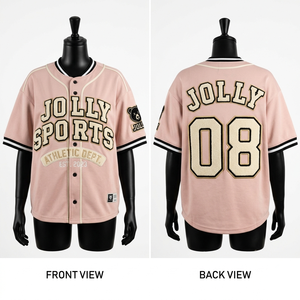 Maillot de baseball pour femme en polyester premium 180 GSM, col côtelé doux, passepoil, logo brodé, maillot de baseball en coton pour femme - Product Image 1