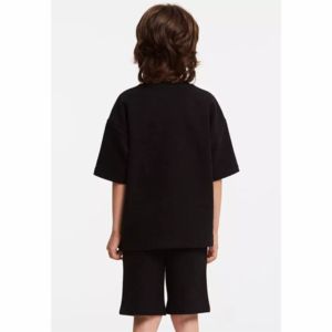 Ensemble de vêtements d'été 2 pièces de haute qualité avec logo personnalisé, nouveau, vente en gros, t-shirt et short pour enfants, broderie gaufrée, en coton - Product Image 2