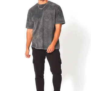 Camisetas con lavado ácido para hombre, diseño y logotipo personalizados, recién llegadas, nuevas camisetas con lavado ácido para hombre, elegantes, con MOQ bajo - Product Image 4