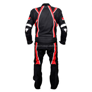 Combinaison de course de moto pour homme sur mesure en cuir véritable, taille plus, imprimée, respirante, imperméable, coupe-vent, design personnalisable - Product Image 2